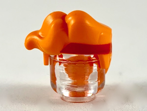 Minifigure, Hair Large Parted Bangs, Red Headband Pattern