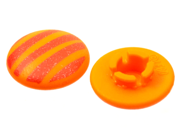 Clikits, Icon Round 2 x 2 Small Thin with Pin with Red Stripes with Sparkles Pattern