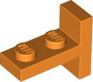 Bracket 1 x 2 - 2 x 1 Centered in Orange