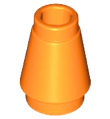 NEW I x I TRANS ORANGE CONE WITH TOP GROOVE x 10 PART 4589B 
