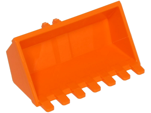Vehicle, Digger Bucket 7 Teeth 3 x 6, Rise Inside with Locking 2 Finger Hinge
