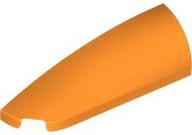Slope, Curved 4 x 1 Left in Orange