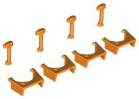 Minifigure, Rangefinders and Visors, 8 in Bag - 4 of Each (Multipack)