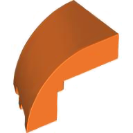 Wedge 3 x 2 x 1 2/3 Right No Studs in Orange