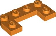 Plate, Round Corner 2 x 4 Double with 1 x 2 Cutout in Orange