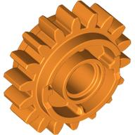 Technic, Gear 18 Tooth with Clutch on Both Sides in Orange