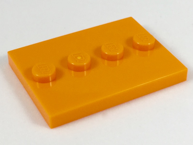 Parte de Lego 88646 Negro 3 X 4 X 6 Azulejo modificado con pernos de 4 