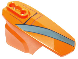 Hero Factory Armor with Ball Joint Socket - Size 6 with SW Pilot Uniform, Dark Bluish Gray Stripe Pattern - Figure Left Side