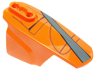 Hero Factory Armor with Ball Joint Socket - Size 6 with SW Pilot Uniform, Dark Bluish Gray Stripe Pattern - Figure Right Side