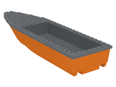 lego orange boat