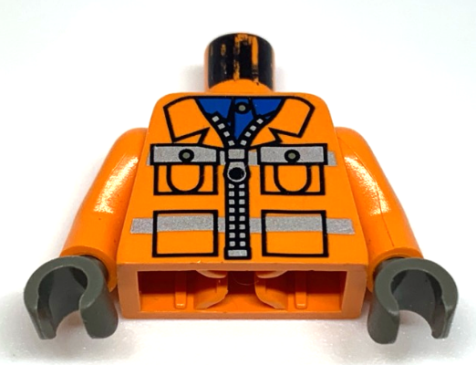Lego Minifigure Torso assembly Orange construction 