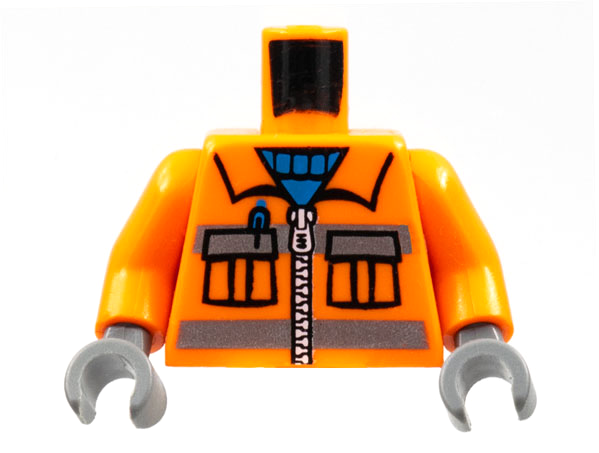 LEGO Orange Construction Worker Body Torso 973pb0263c02 