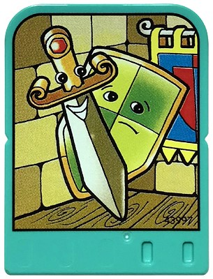 Story Builder Crazy Castle Card with Sword and Shield with Eyes Pattern