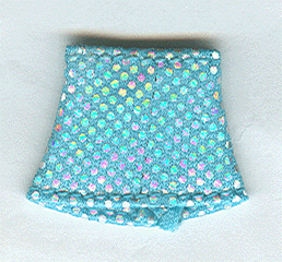 Belville, Clothes Skirt Short, A-Line with Silver Iridescent Dots Pattern