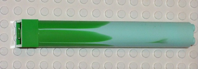 Support 2 x 2 x 11 Solid Pillar with Marbled Bright Green Pattern