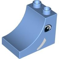 Duplo, Brick 2 x 3 x 2 Arch Inverted with Eyes and Tusks Pattern on Both Sides