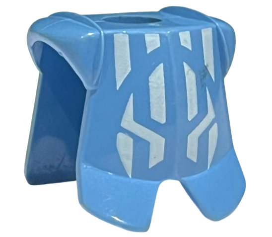 Minifigure Armor Breastplate with Leg Protection with White Jayko Geometric Pattern
