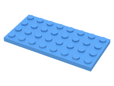 3035 Blue 2 Piece Lego 4 x 8 Base Plate --- LEGO