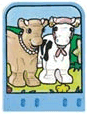 Story Builder Farmyard Fun Card with Cows Pattern
