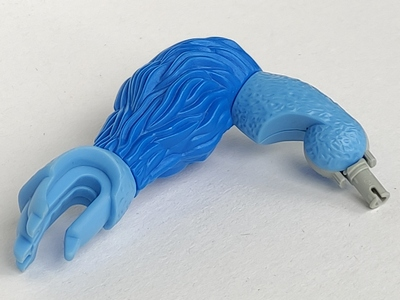 Galidor Limb Arm Nepol, Bottom Section with Blue Fur, Medium Blue Hand, and Light Gray Rotation Joint Pin
