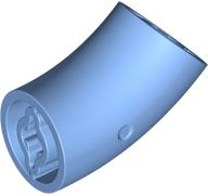 Brick, Round 2 x 2 D. 45 degrees Elbow (27.7mm Standing Height)