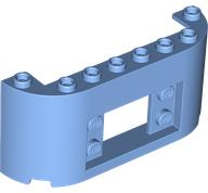 Panel 2 x 8 x 3 with 2 x 2 Cutout with 2 Studs on Each Side