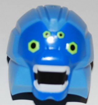 Lego Large Figure Head Modified Ben 10 Spidermonkey with Blue Face Pattern