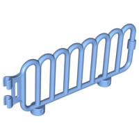 Duplo Fence Railing with Scalloped Top and Clips on End