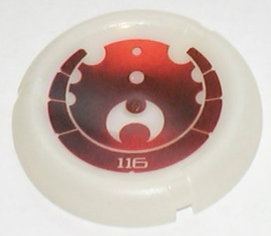 Throwing Disk with Bionicle Kanoka 116 Ta-Metru Pattern