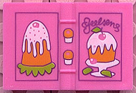 Minifigure, Utensil Book 2 x 3 with Muffin Pattern