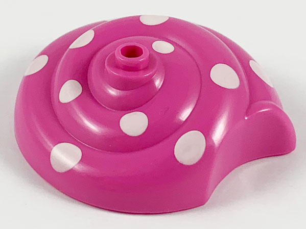 Snail Shell with White Spots Pattern