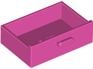NEW* 2 Sets Lego RED Container CUPBOARD 2x3x2 with PINK DRAWERS 4532 4536