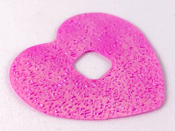 Clikits, Icon Accent Foil Heart 3 7/8 x 3 7/8 with Textured Iridescent Surface