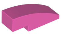 LEGO Parts NEW Pack of 5 Slope Curved 3x1 50950 BRIGHT PINK 