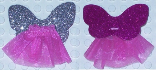 Belville, Clothes Fairy Skirt - Sheer with Wings (Glitter Silver on Front, Glitter Pink on Back)
