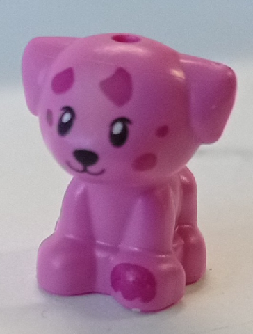 Dog, Friends Style, Puppy, Standing, Small with Magenta Paw and Spots Pattern