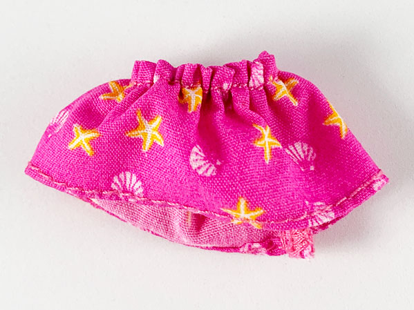 Belville, Clothes Skirt Short with Starfish / Sea Stars and Seashells Pattern