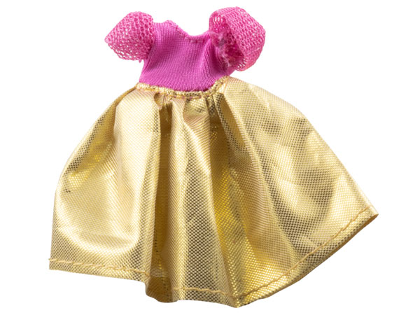 Belville, Clothes Dress (Child) Long, Short Net Sleeves, Gold Skirt