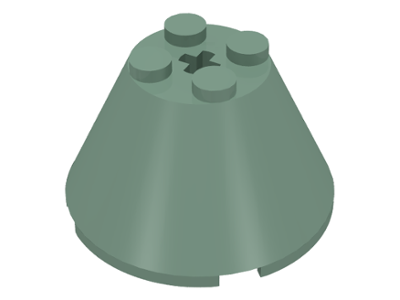 Peça De Lego 3943b Cone Eixo De 4x4x2 Preto Furo