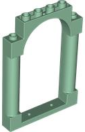 Door, Frame 1 x 6 x 7 Arched with Notches and Rounded Pillars