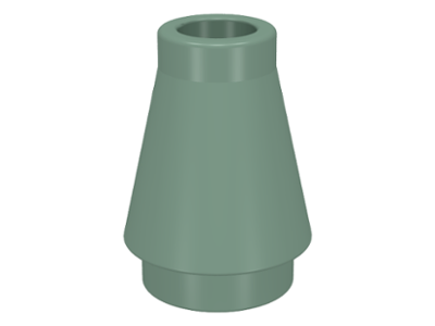 2 X Lego 4589b Cone 1 x 1 with Top Groove Trans-neon orange