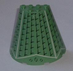 Cone Half 8 x 4 x 6 with Roof Shingles Pattern