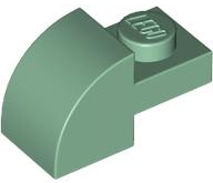 Slope, Curved 2 x 1 with Recessed Stud
