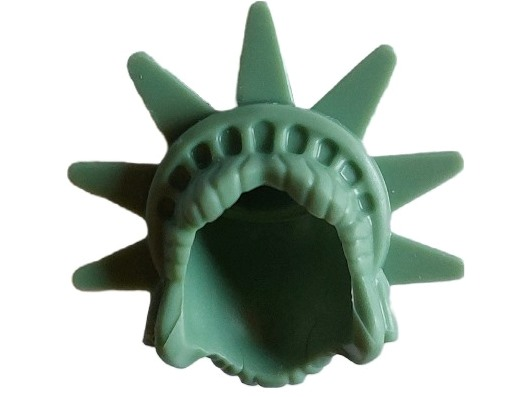 Minifigure, Hair Female with Spiked Tiara (Lady Liberty) - Flexible Rubber