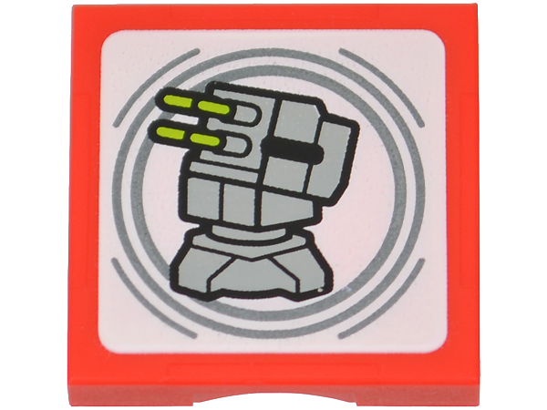 SMART Tag Tile 2 x 2 with SW Death Star Turret Pattern