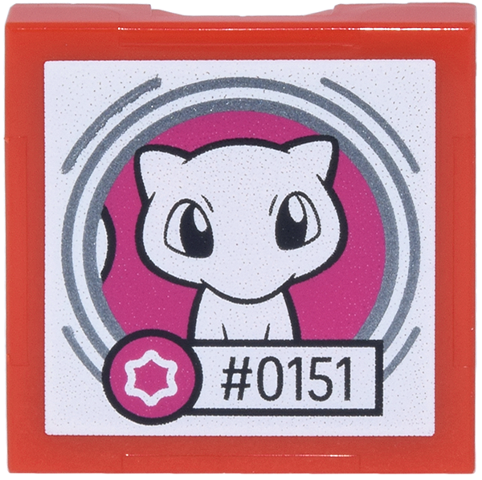 SMART Tag Tile 2 x 2 with Pokémon Mew '#0151' Pattern