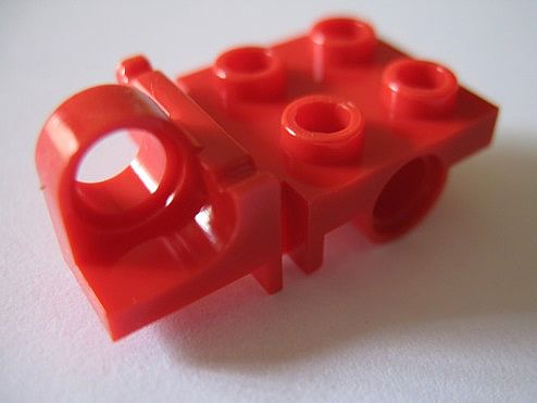 Plate, Modified 2 x 2 with Pin Hole on Side and Axle Hole on Bottom