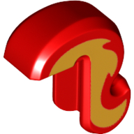 Cat Tail with Bright Light Orange Flames Pattern