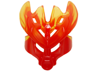 Bionicle Mask Protector with Marbled Trans-Yellow Pattern (Protector Mask of Fire)