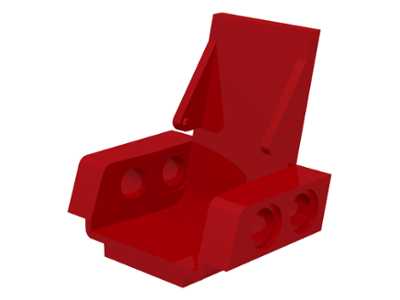 LEGO 5 x Technik Sitz Fahrersitz rot Red Technic Seat 3x2 Base 2717 